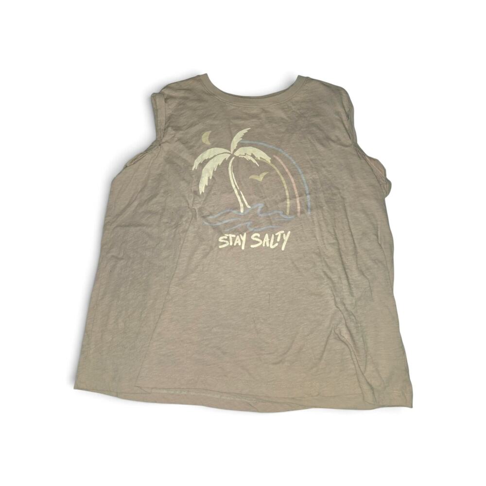 Torrid Stay Salty Relaxed Fit Heritage Slub Roll Sleeve‎ Tank size 2